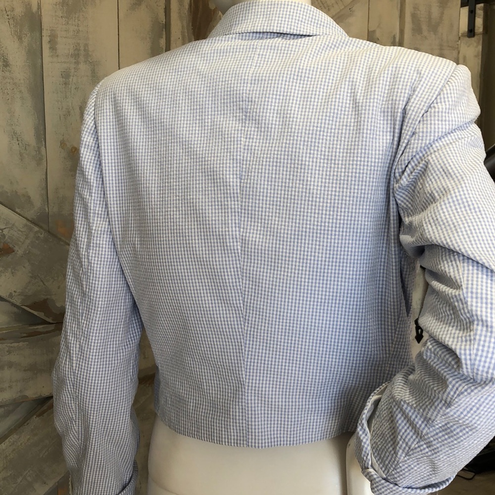 Versace Versus Gingham Button Down Jacket - image 7